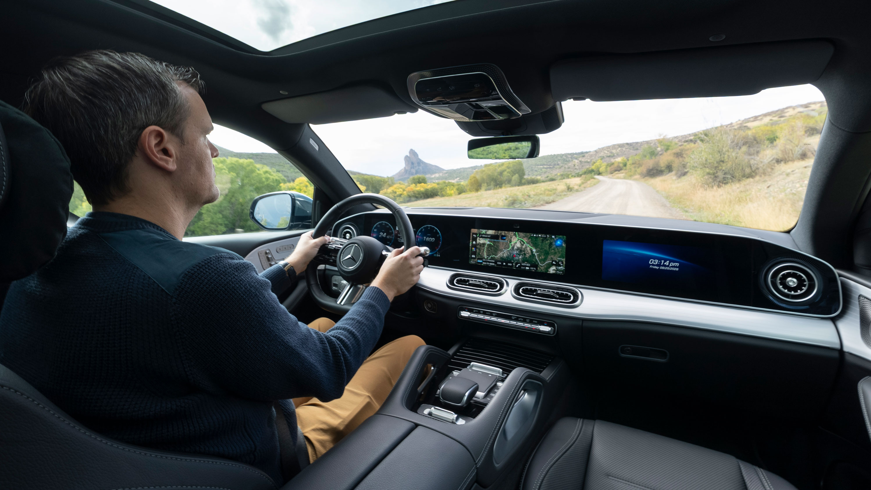 James Riswick driving the Mercedes GLE