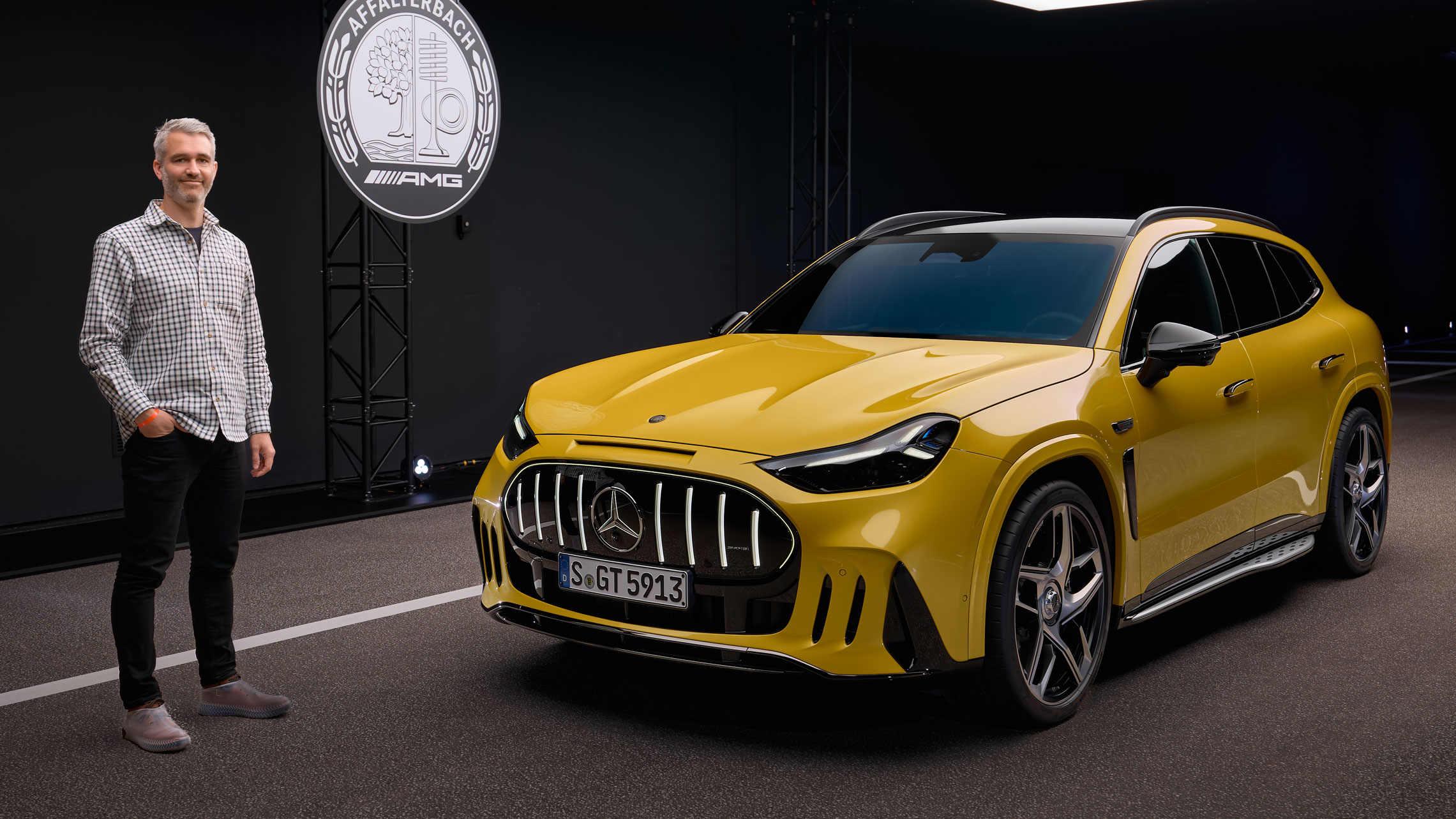 Richard Ingram with the Mercedes-AMG GT SUV