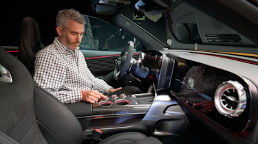 Richard Ingram sat in the Mercedes-AMG GT SUV