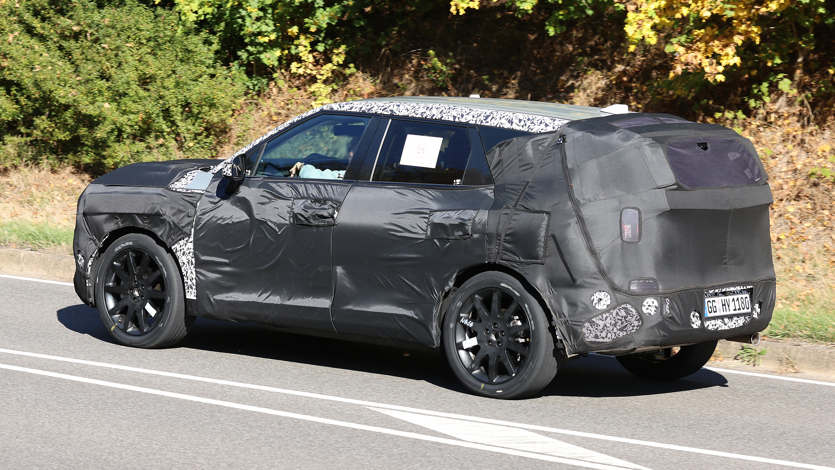 New Kia Sportage spotted - rear angled