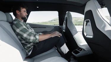 Alastair Crooks sat in the Polestar 4 SUV