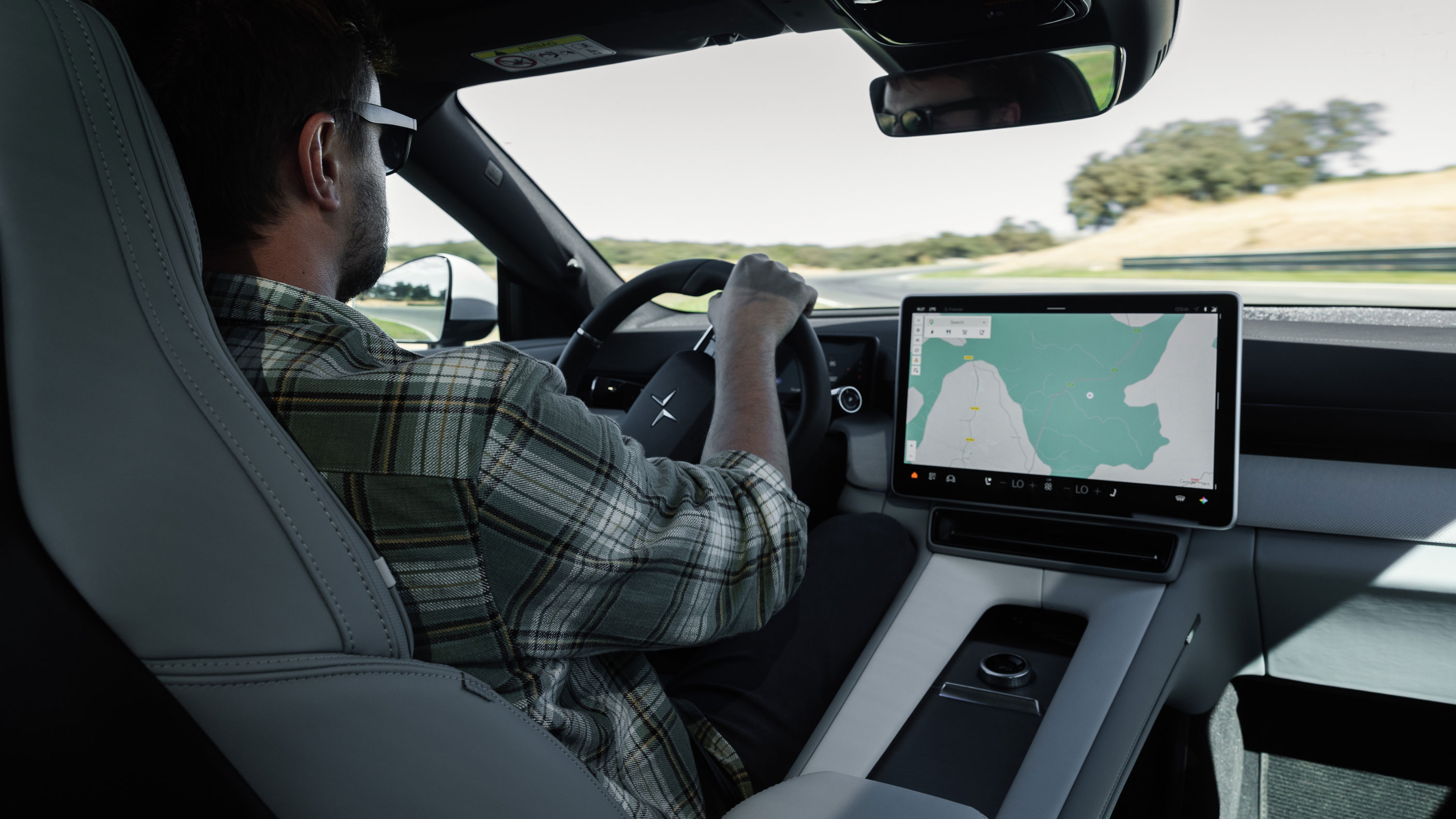 Alastair Crooks driving the Polestar 4 SUV