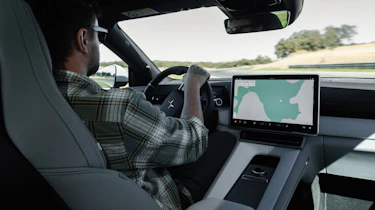 Alastair Crooks driving the Polestar 4 SUV