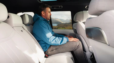 Steve Walker sat in the Range Rover Electric