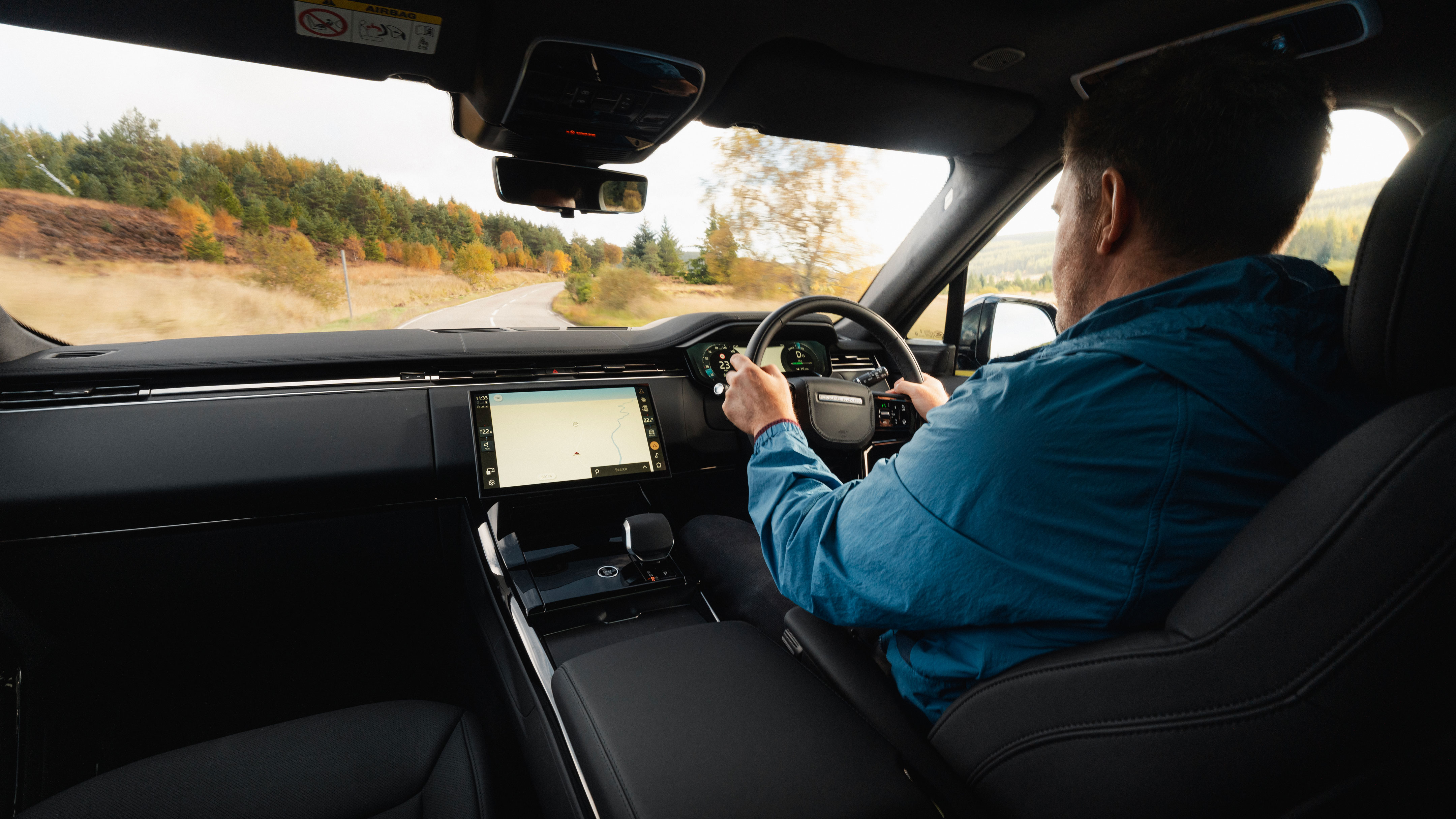 Steve Walker driving the Range Rover Sport Electric
