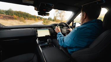 Steve Walker driving the Range Rover Sport Electric