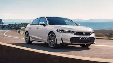Upgraded Honda Civic e-HEV S+ SHIFT - front cornering