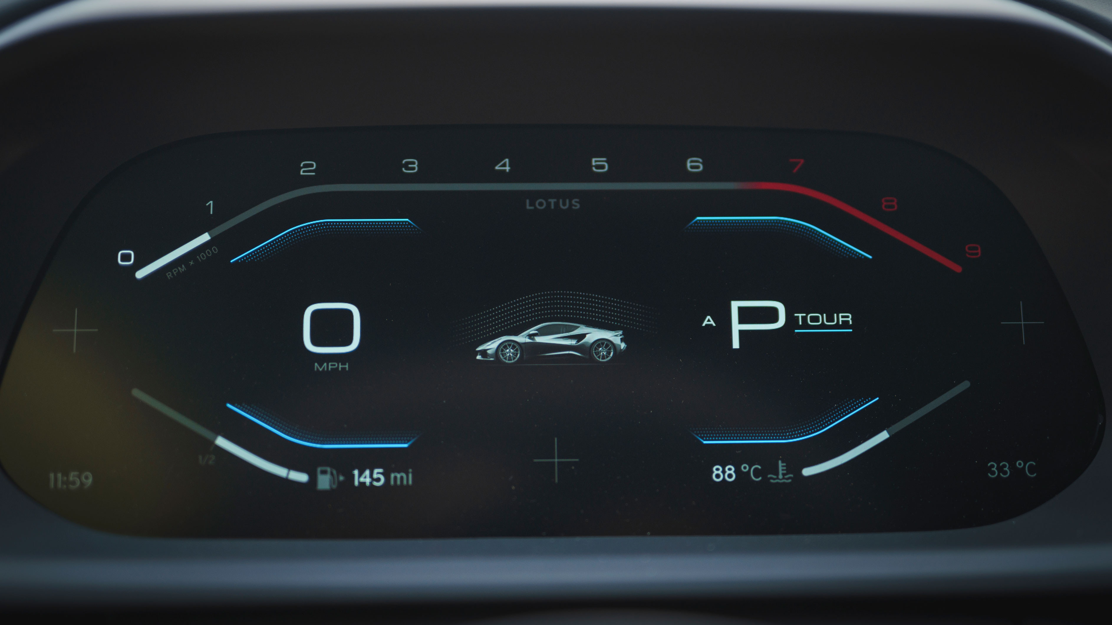 Used Lotus Emira - dials