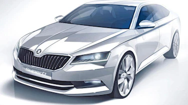 Skoda Superb 2015 official sketch - front