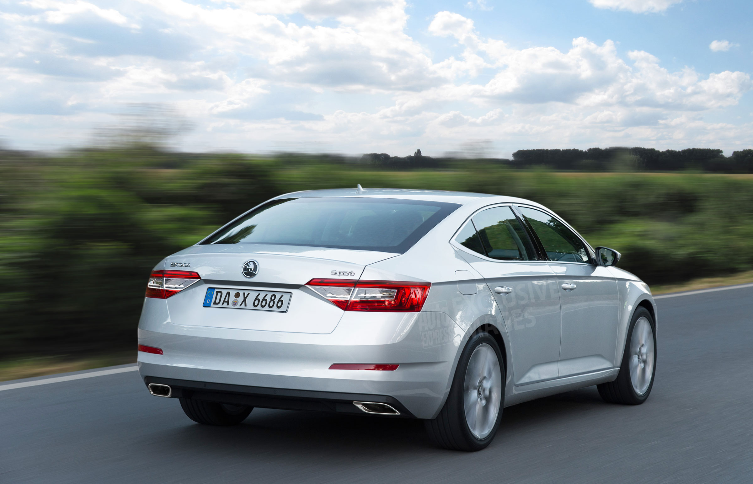 Skoda Superb 2015 rendering rear