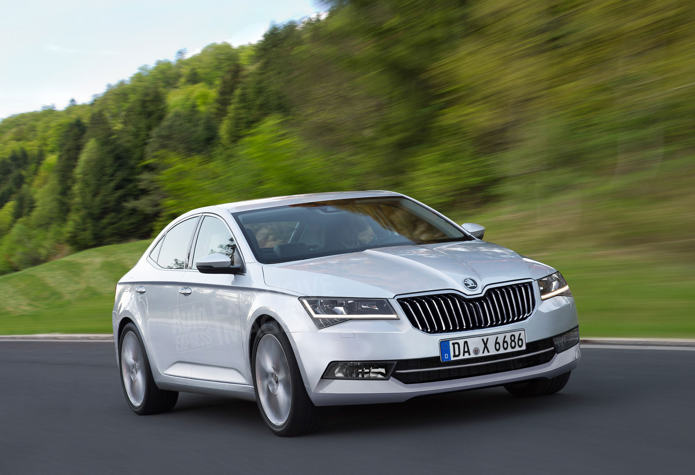 Skoda Superb 2015 rendering - front