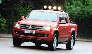 red Volkswagen Amarok Canyon
