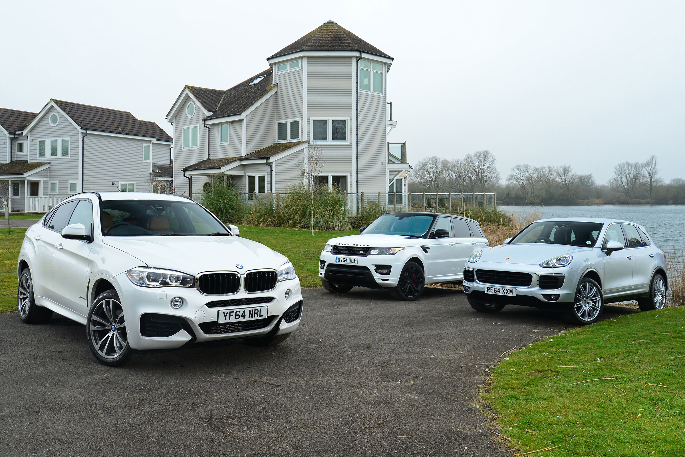 BMW X6 vs Porsche Cayenne and Range Rover Sport