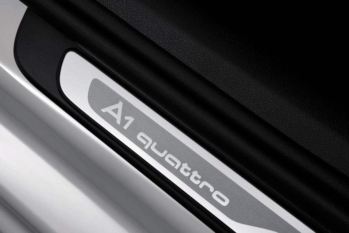 Audi A1 quattro badge detail