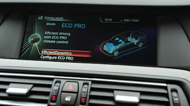 BMW 520d ED interior screen detail