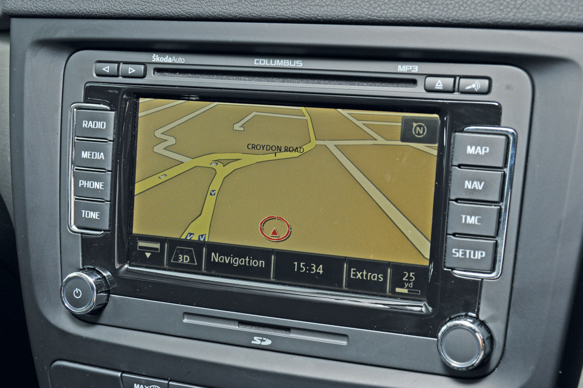 Skoda Yeti sat-nav detail