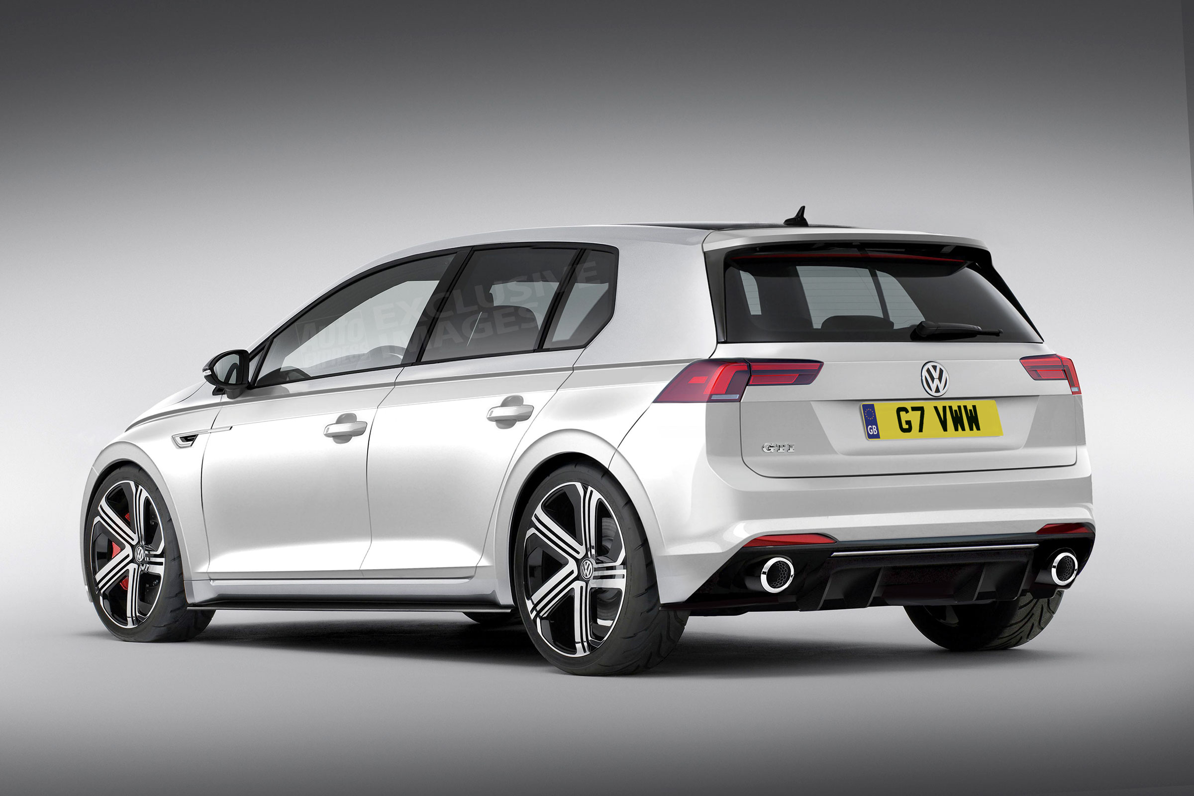 Mk8 VW Gold GTI rendering - rear