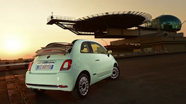 Fiat 500C 2015 sunset rear