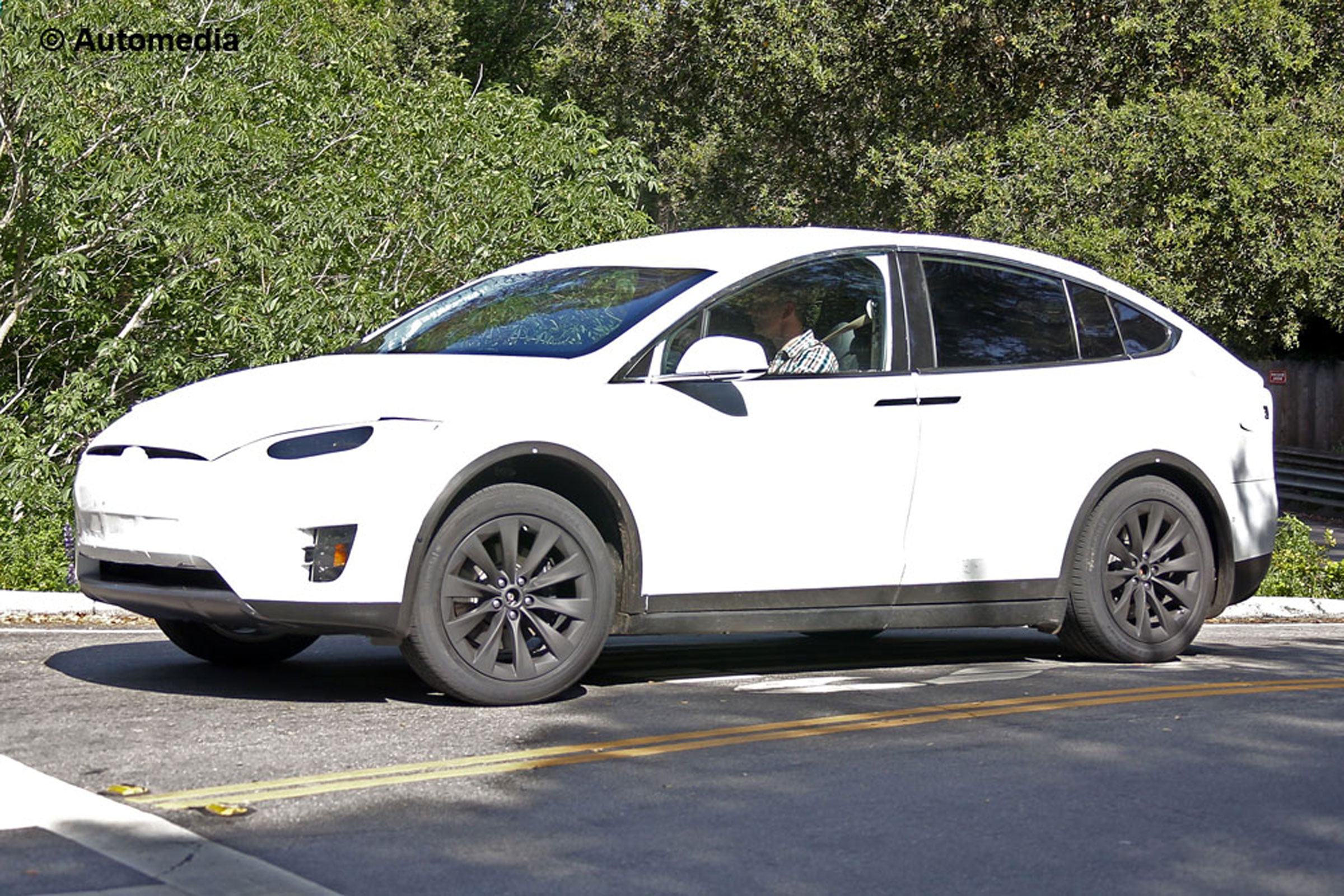 Tesla Model X spyshots front side