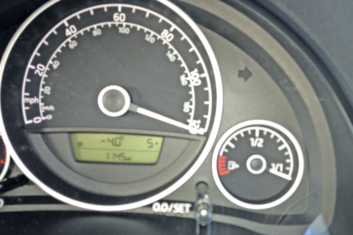 Skoda Citigo on the German autobahn