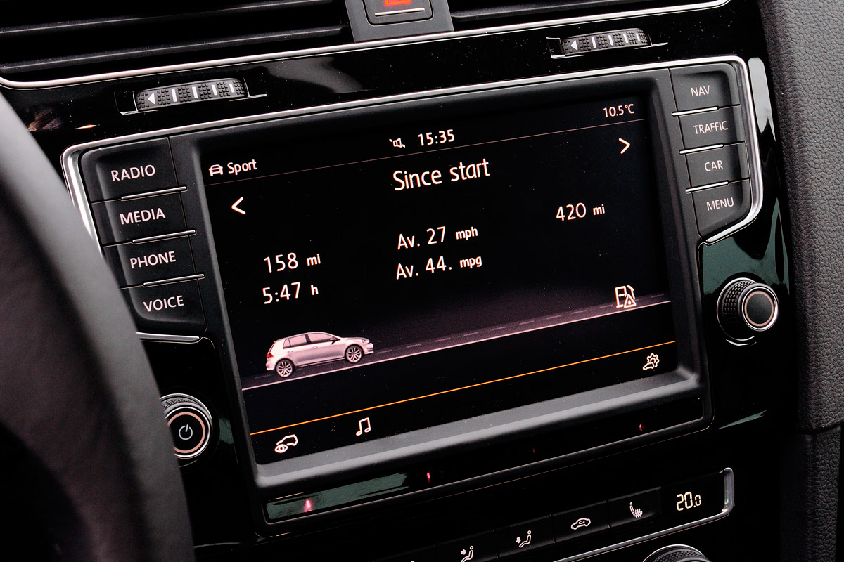 Volkswagen Golf Mk7 interior screen