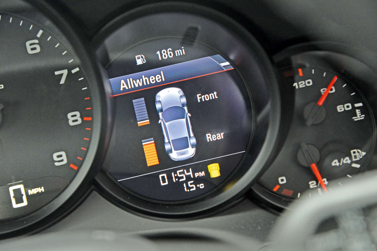 Porsche 911 Carrera 4 dials