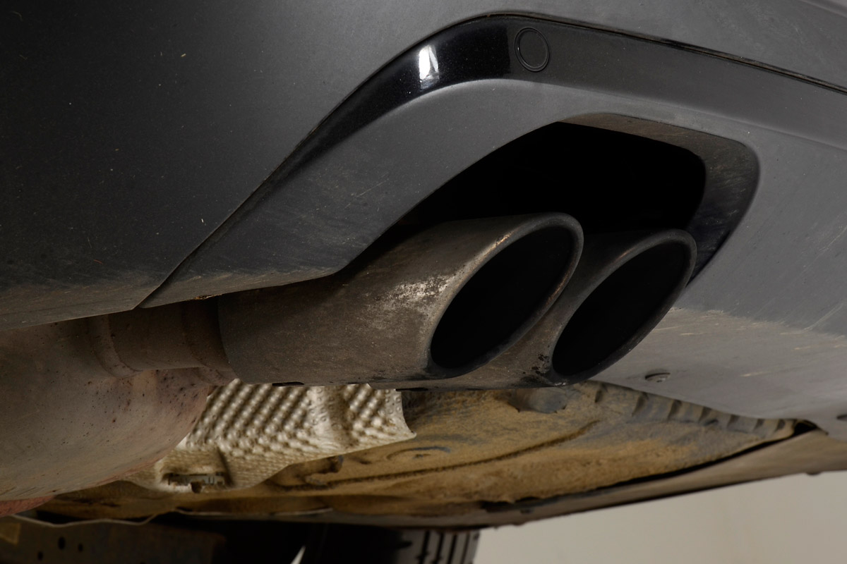 Skoda Superb Estate exhaust detail