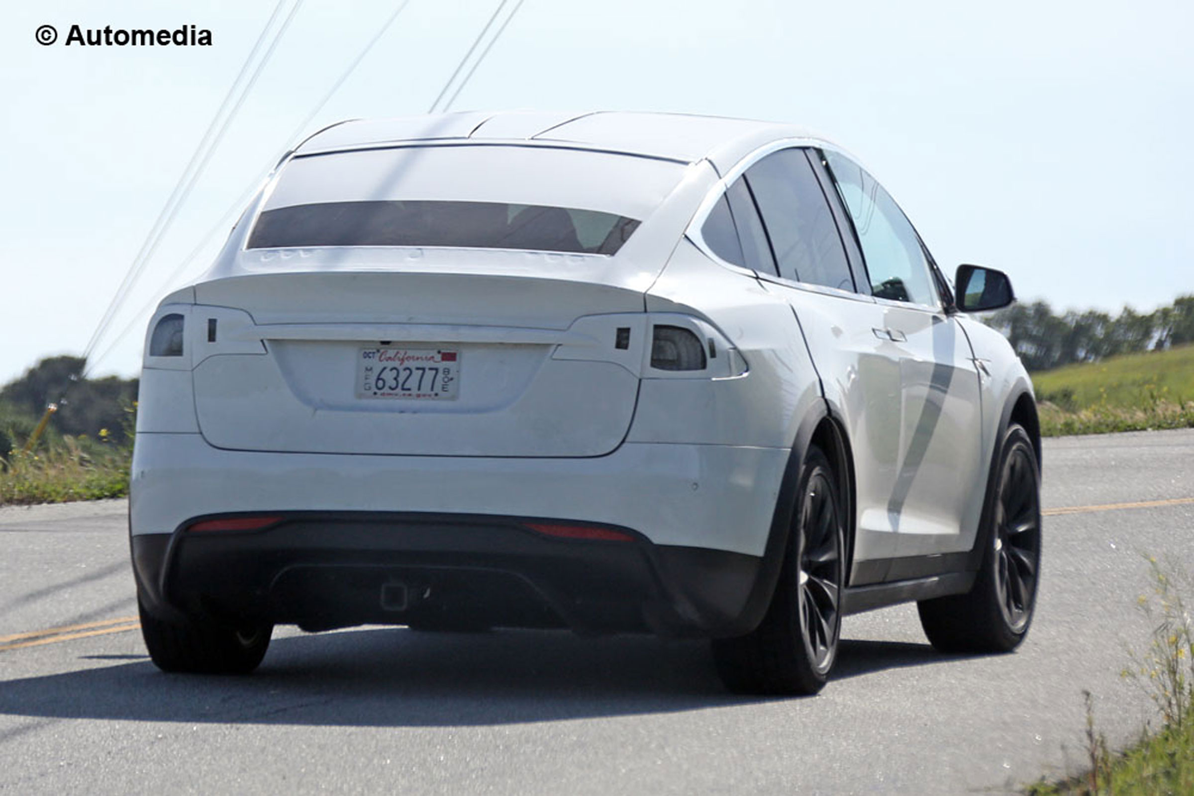 Tesla Model X spyshots rear