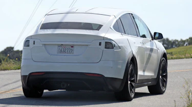 Tesla Model X spyshots rear