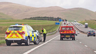 Police on motorway