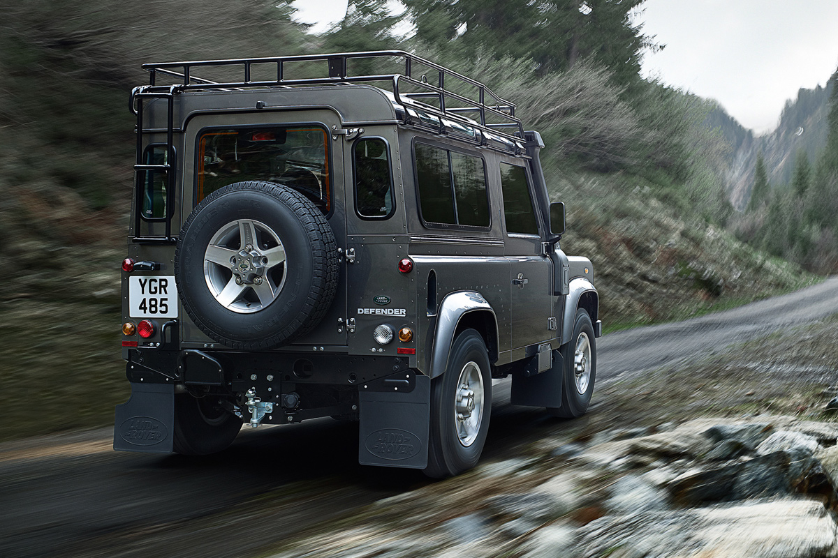 Land Rover Defender front three-quarters