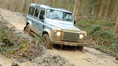 Land Rover Defender front three-quarters
