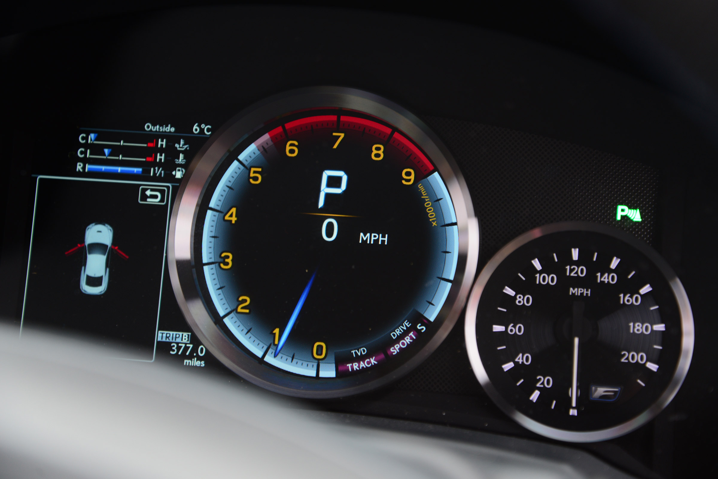 Lexus RC F dials