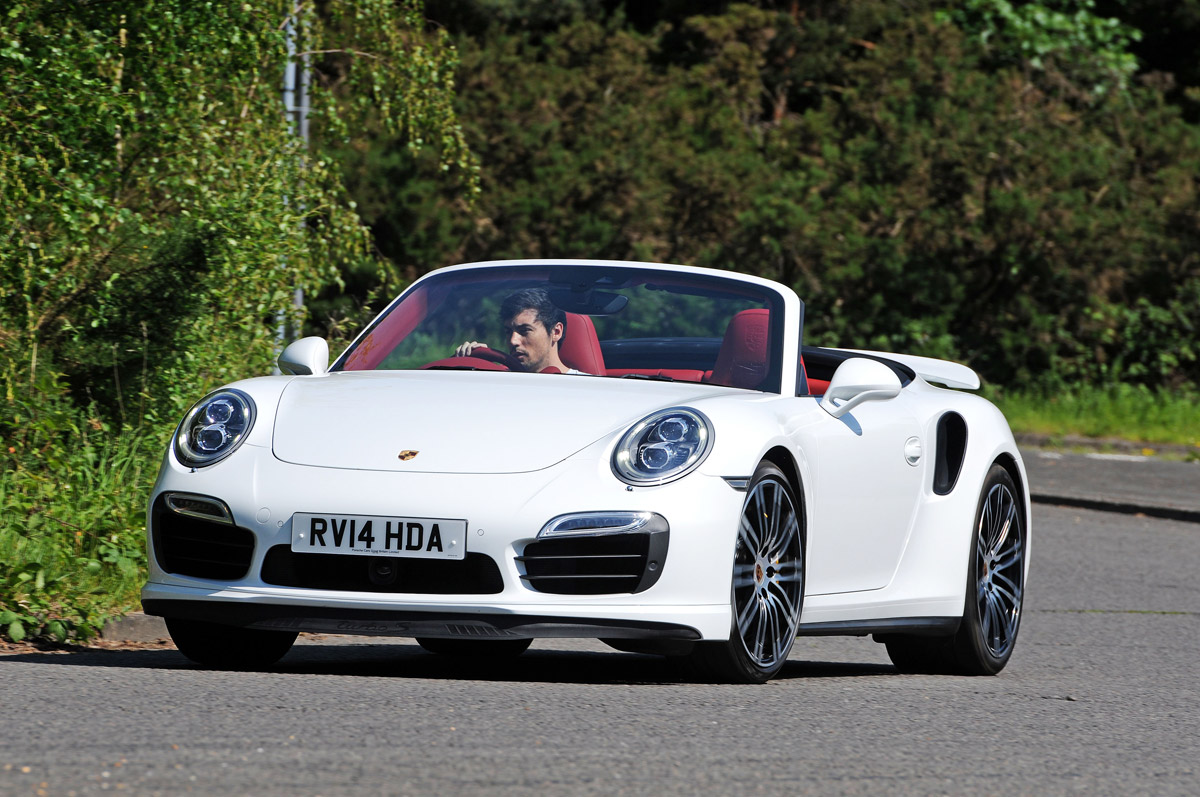 Porsche 911 Turbo S Cabriolet action