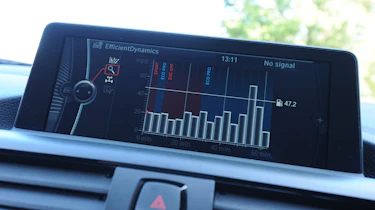 BMW 116d interior screen detail