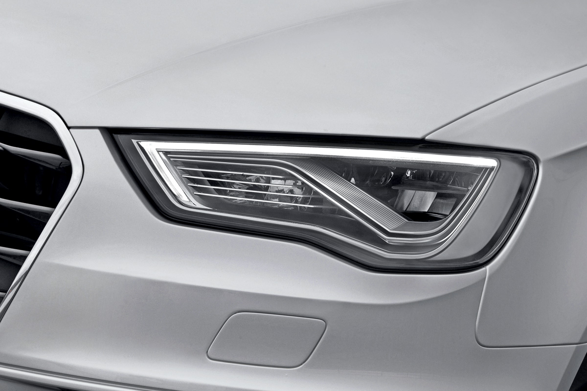 Audi A3 Sportback 2.0 TDI headlight detail