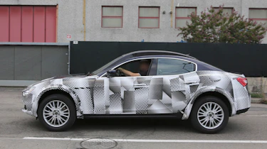 Maserati Levante SUV test mule spied - profile