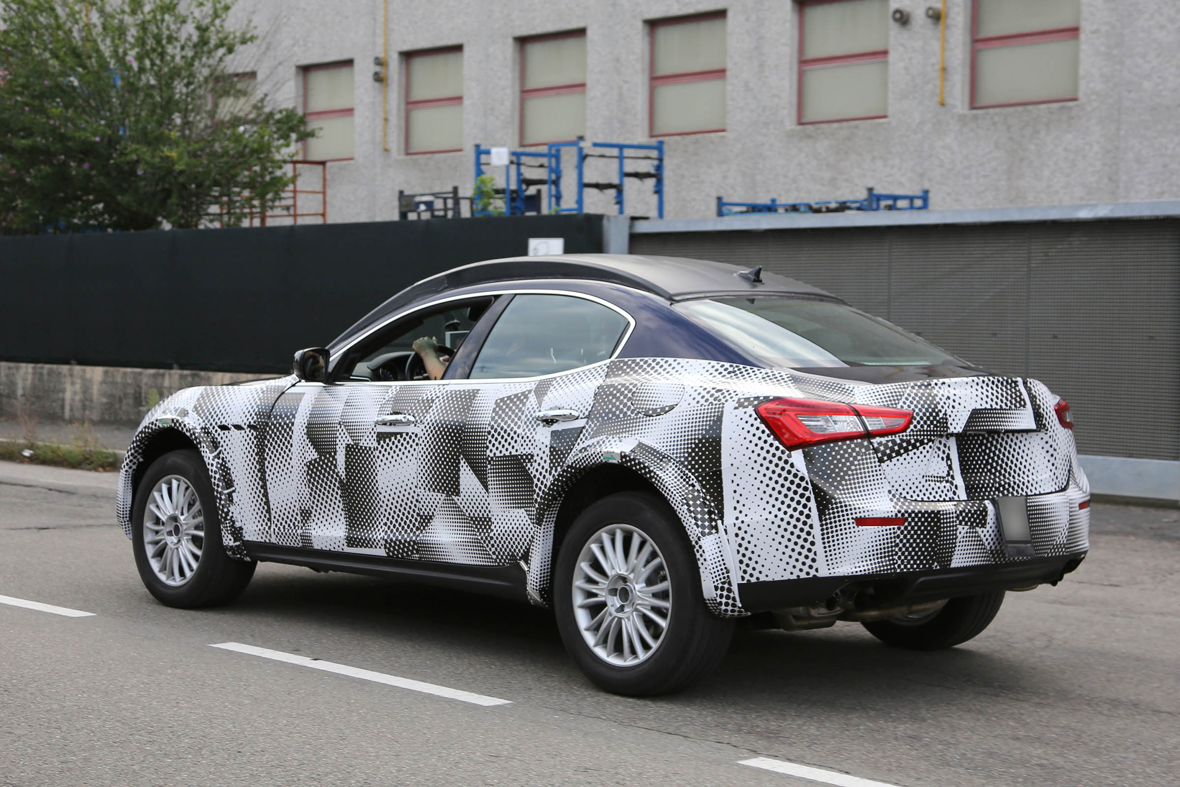 Maserati Levante SUV test mule spied - rear three-quarter