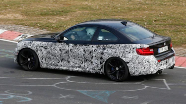 BMW M2 spyshots Nurburgring side rear