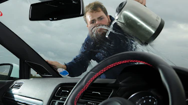 Winter driving - clearing windscreen