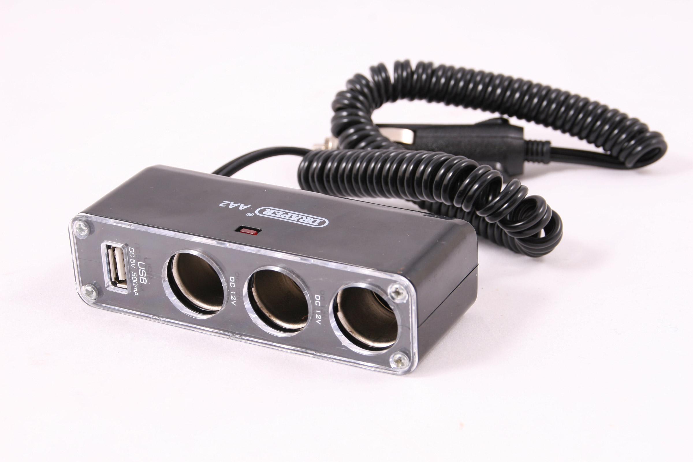 Draper Triple 12V Socket with USB