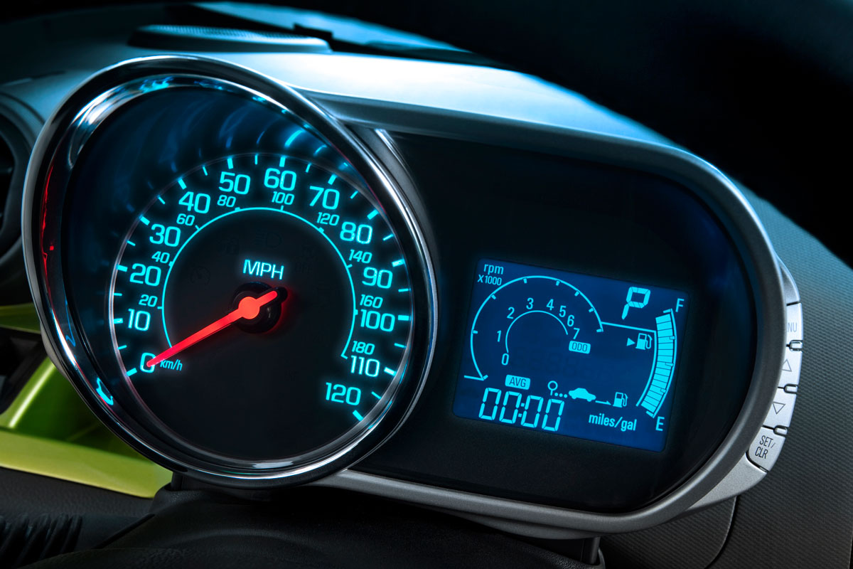 Chevrolet Spark dials detail