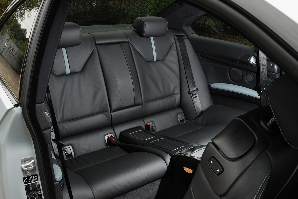 BMW M3 Frozen Silver rear seats