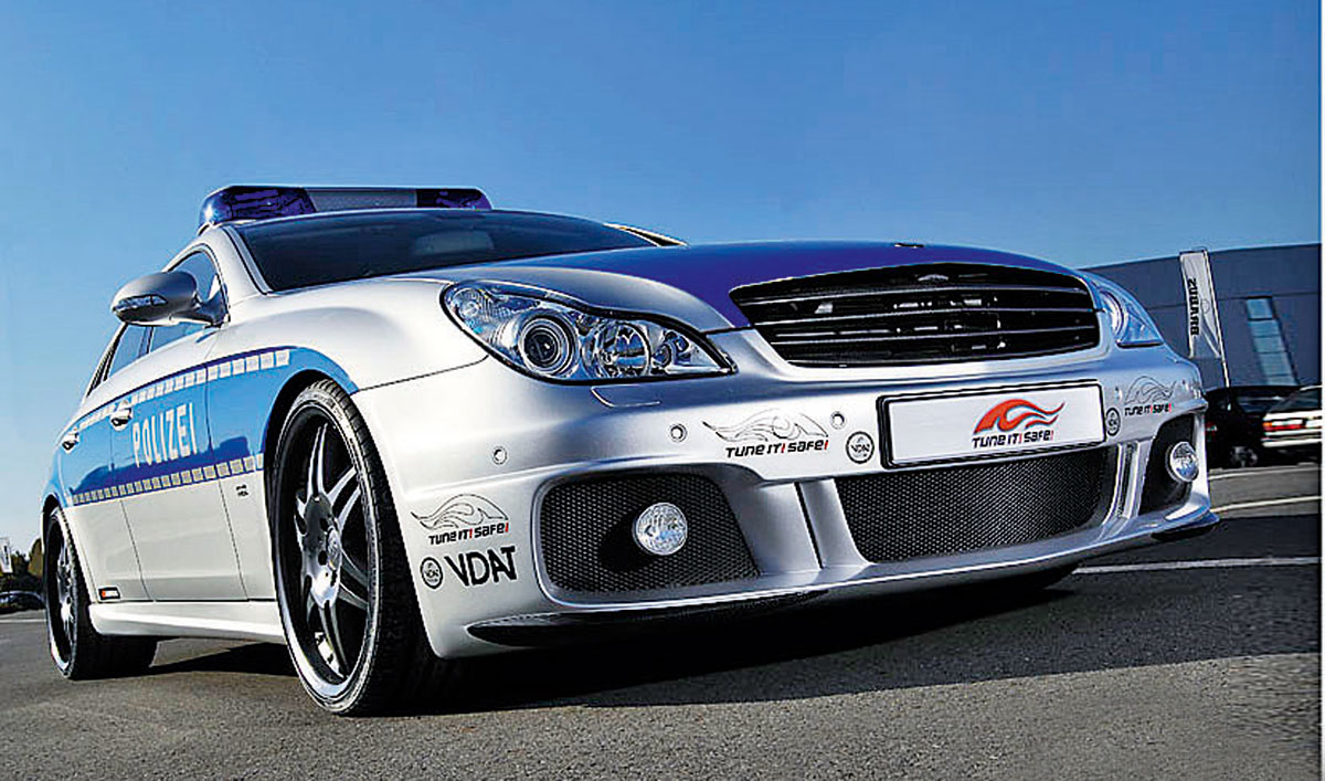 Mercedes police car