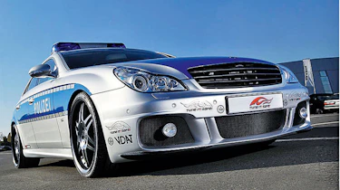 Mercedes police car