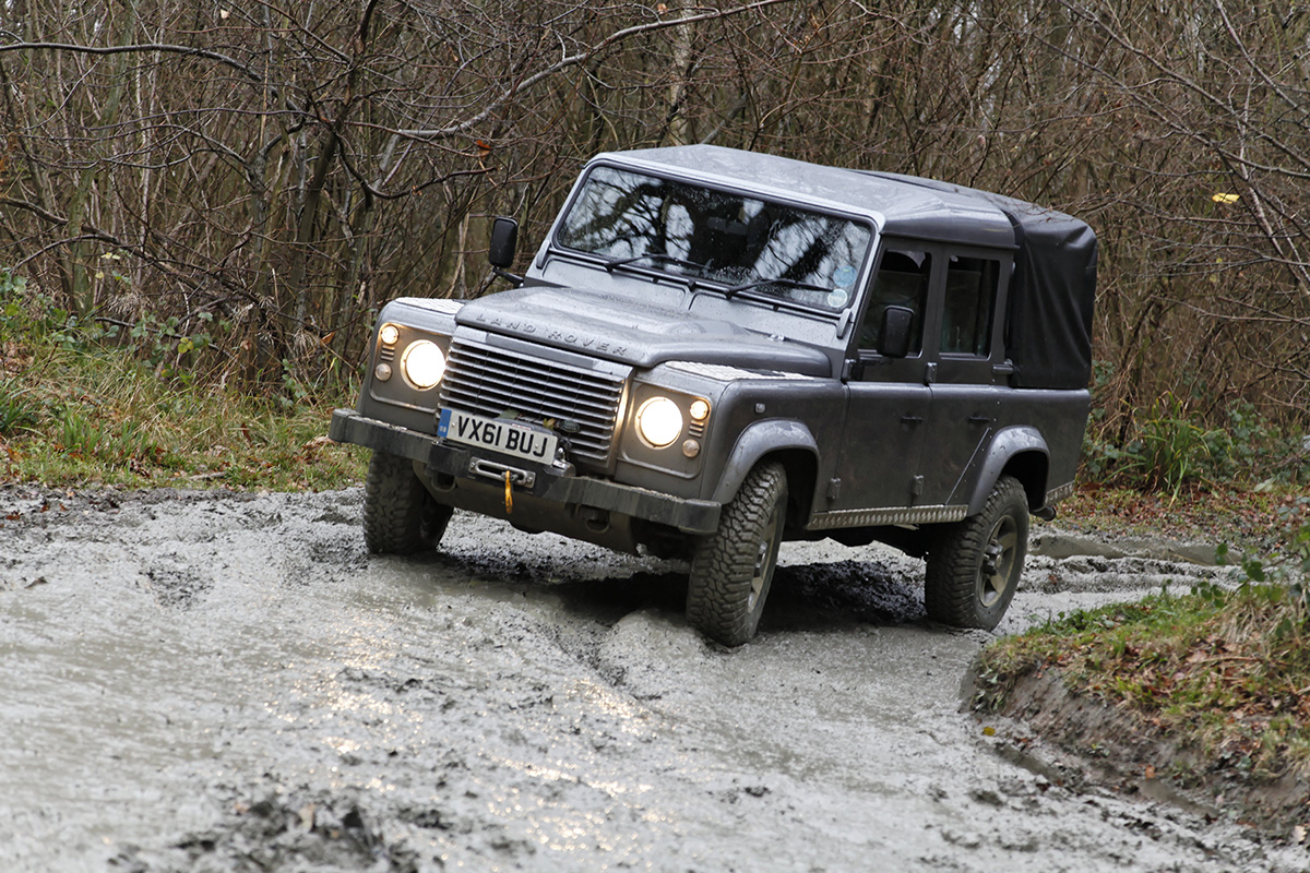 Land Rover Defender off-roading