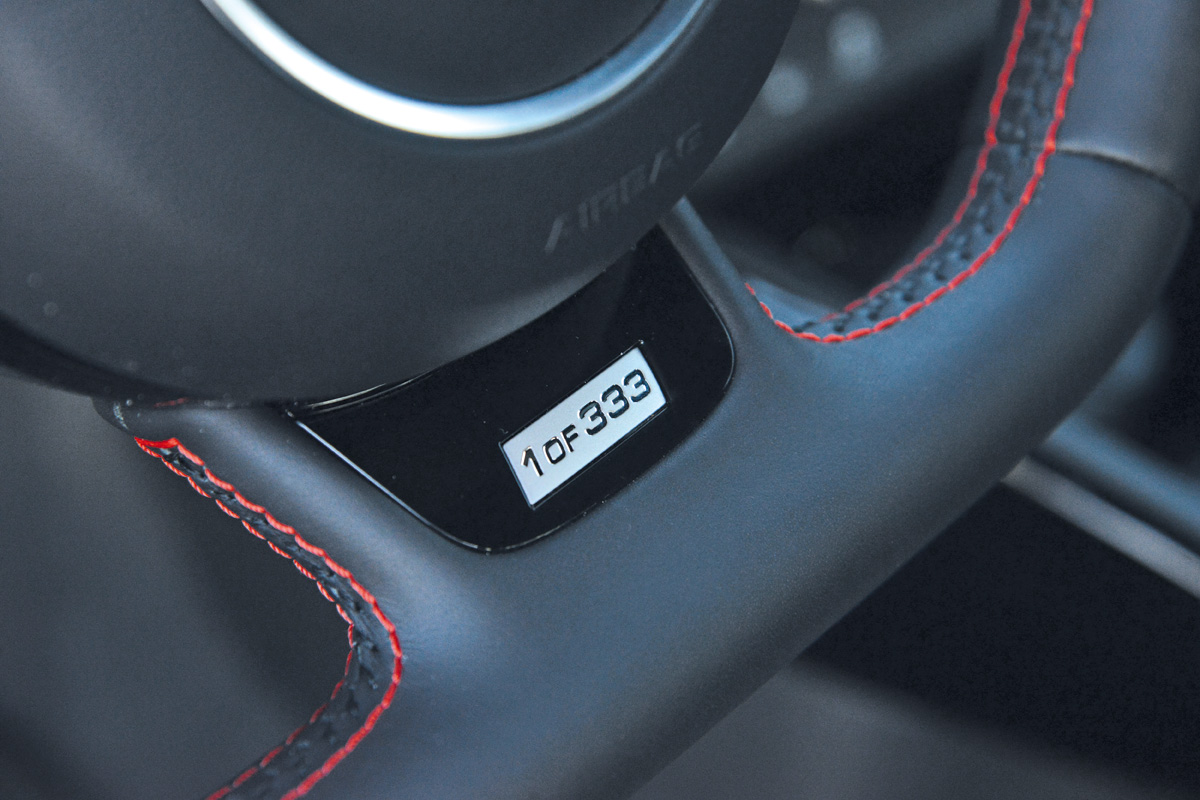 Audi A1 Quattro steering wheel detail