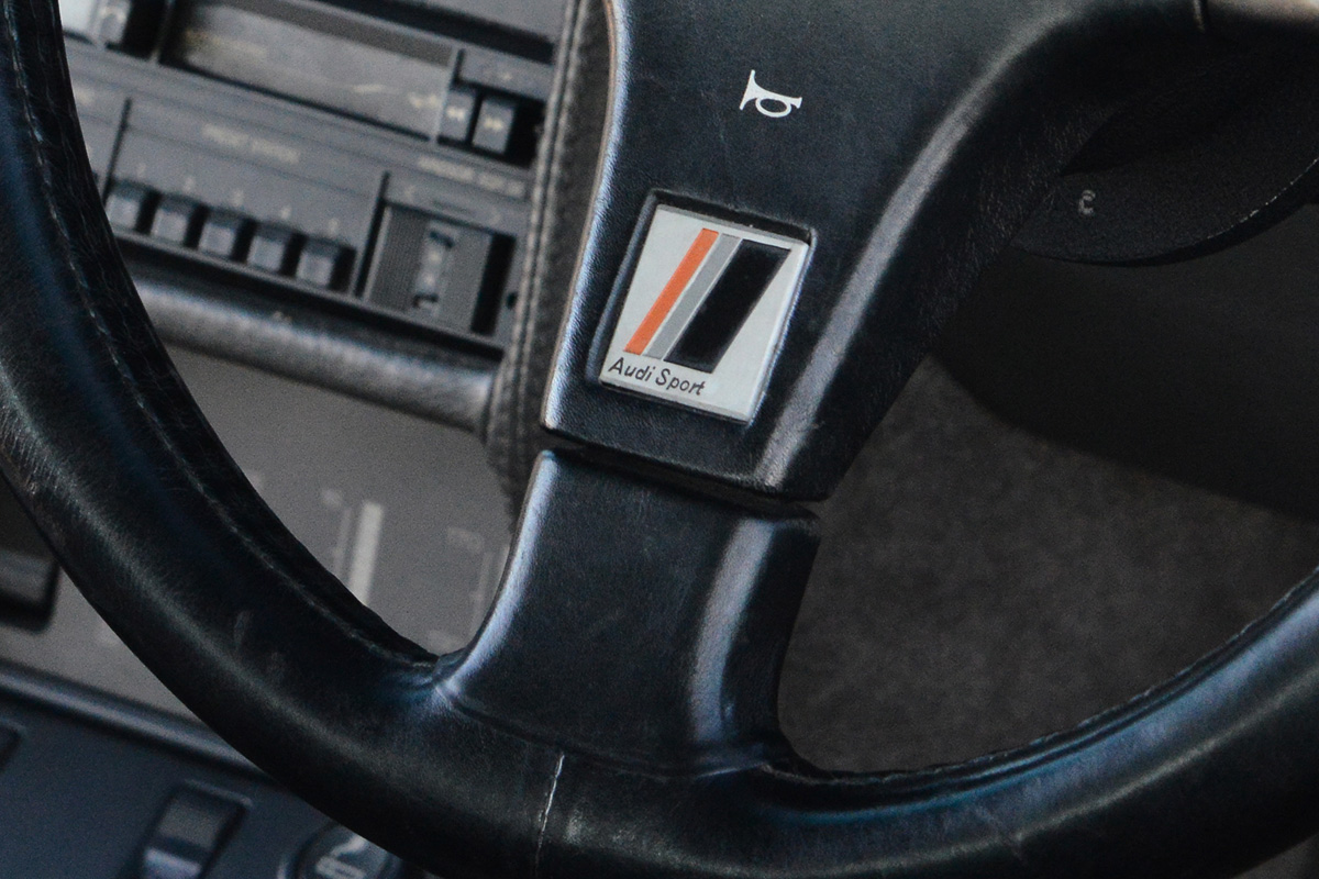 Audi Ur-Quattro steering wheel detail