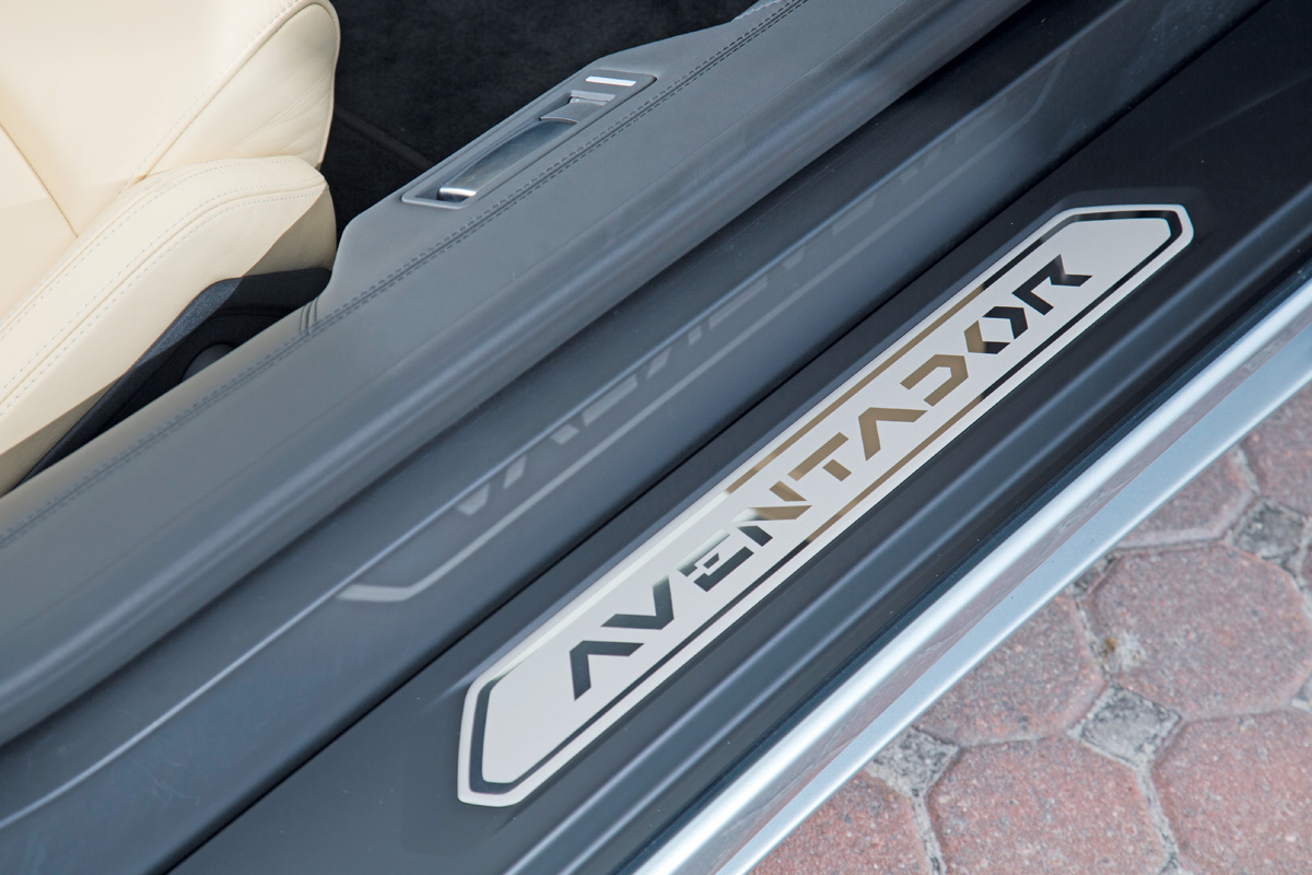 Lamborghini Aventador Roadster door sill