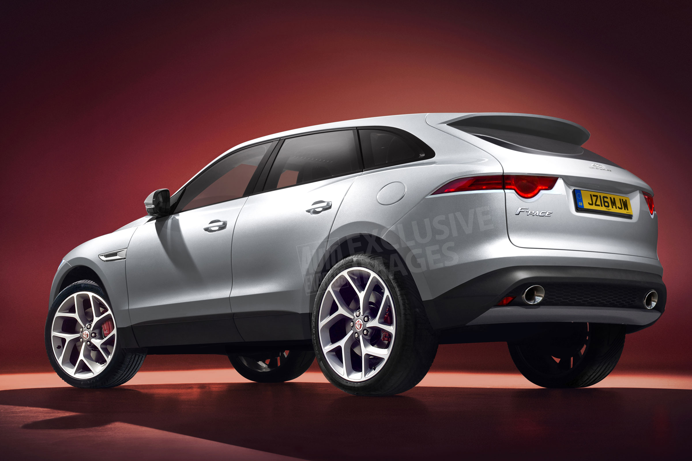 Jaguar F-Pace SUV Auto Express rendering - rear